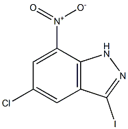 5-Chloro-3-iodo-7-nitro-1H-indazole, 1448259-05-9, 结构式