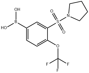 (3-(吡咯烷-1-基磺酰)-4-(三氟甲氧基)苯基)硼酸 结构式