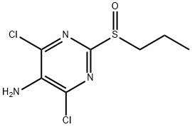 4,6-dichloro-2-(propylsulfinyl)pyriMidin-5-aMine Struktur