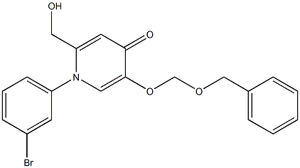 5-((Benzyloxy)Methoxy)-1-(3-broMophenyl)-2-(hydroxyMethyl)pyridin-4(1H)-one Structure