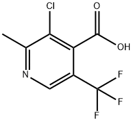 2-甲基-3-氯-5-三氟甲基异烟酸 结构式