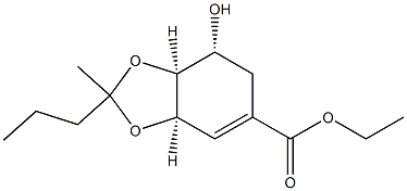 (3aR,7R,7aS)-7-Hydroxy-2-Methyl-2-propyl-3a,6,7,7a-tetrahydrobenzo[d][1,3]dioxole-5-carboxylic Acid Ethyl Ester Structure