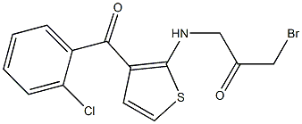 1-BroMo-3-((3-(2-chlorobenzoyl)thiophen-2-yl)aMino)propan-2-one Structure