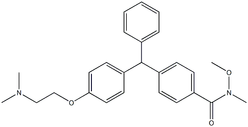 4-((4-(2-(DiMethylaMino)ethoxy)phenyl)(phenyl)Methyl)-N-Methoxy-N-MethylbenzaMide Structure