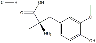 (R)-2-AMINO-3-(4-HYDROXY-3-METHOXYPHENYL)-2-METHYLPROPANOIC ACID HYDROCHLORIDE, , 结构式