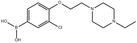 3-氯-4-(2-(4-乙基哌嗪-1-基)乙氧基)苯基)硼酸, 1704074-31-6, 结构式
