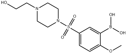 (5-((4-(2-hydroxyethyl)piperazin-1-yl)sulfonyl)-2-Methoxyphenyl)boronic acid Structure