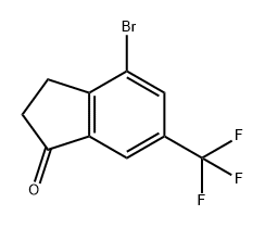 4-broMo-6-(trifluoroMethyl)-2,3-dihydroinden-1-one,1273655-85-8,结构式