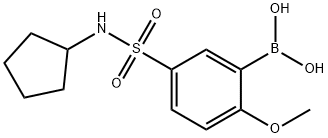 (5-(N-环戊基氨磺酰)-2-甲氧苯基)硼酸, 1704095-44-2, 结构式