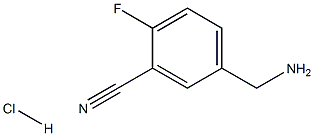 5-(氨基甲基)-2-氟苯甲腈盐酸盐 结构式