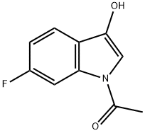 1-(6-氟-3-羟基-1H-吲哚-1-基)乙酮 结构式