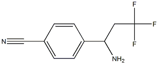 4-(1-amino-3,3,3-trifluoropropyl)benzonitrile Structure