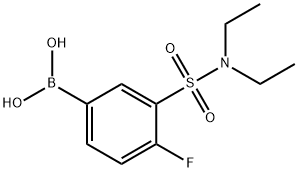 (3-(N,N-ジエチルスルファモイル)-4-フルオロフェニル)ボロン酸 化学構造式