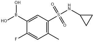 (5-(N-环丙基氨磺酰)-2-氟-4-甲基苯基)硼酸 结构式