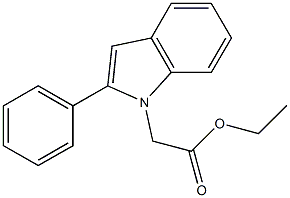 Ethyl 2-(2-phenyl-1H-indol-1-yl)acetate ,97% Structure