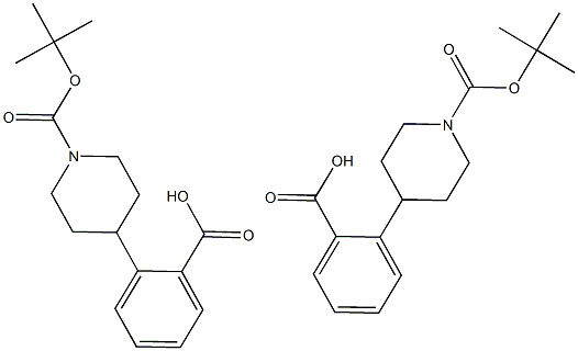 N-BOC-4-(2-甲酸苯)哌啶, , 结构式