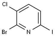 2-溴-3-氯-6-碘吡啶,,结构式