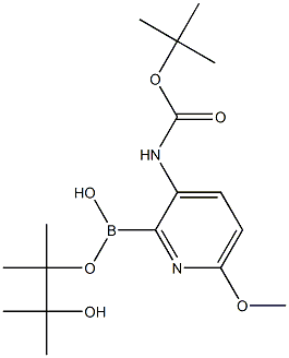 Boc-3-AMino-6-Methoxypyridine-2-boronic acid pinacol ester Structure