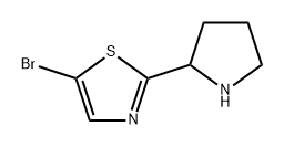 5-溴-2-(吡咯烷-2-基)噻唑,1505570-79-5,结构式