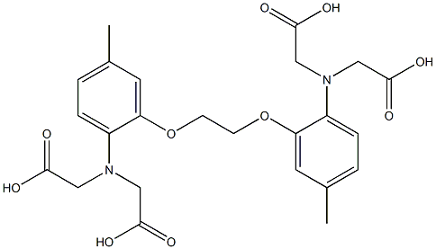 1,2-Bis(2-aMino-5-Methylphenoxy)ethane-N,N,N`,N`-tetraacetic acid Structure