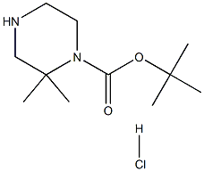 2,2-二甲基哌嗪-1-羧酸叔丁基盐酸盐, 1624260-26-9, 结构式