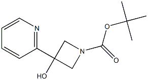 tert-butyl 3-hydroxy-3-(pyridin-2-yl)azetidine-1-carboxylate Struktur