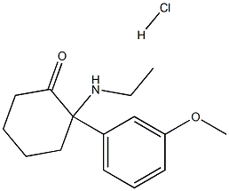 2-(3-Methoxyphenyl)-2-(N-ethylaMino)cyclohexanone HCL,,结构式