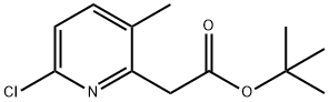 tert-butyl 2-(6-chloro-3-Methylpyridin-2-yl)acetate 结构式