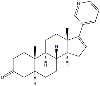 5a-17-(3-Pyridyl)-16-androstene-3-one Structure