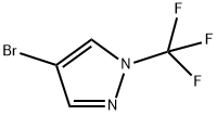 1H-ピラゾール, 4-ブロモ-1-(トリフルオロメチル)- 化学構造式