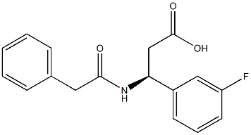 (S)-3-(3-Fluoro-phenyl)-3-phenylacetylaMino-propionicacid Struktur