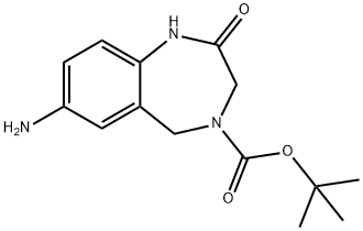 7-AMino-2-oxo-1,2,3,5-tetrahydro-benzo[e][1,4]diazepine-4-carboxylic acid tert-butyl ester Structure