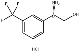 (S)-2-氨基-2-(3-(三氟甲基)苯基)乙醇盐酸盐 结构式
