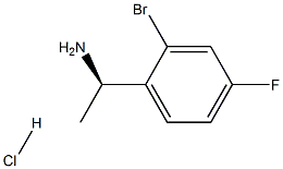 (R)-1-(2-溴-4-氟苯基)乙胺盐酸盐, 1624262-55-0, 结构式