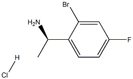 (R)-1-(2-溴-4-氟苯基)乙胺盐酸盐,1624262-55-0,结构式