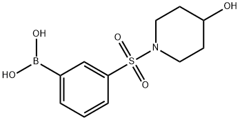 (3-((4-hydroxypiperidin-1-yl)sulfonyl)phenyl)boronic acid Structure