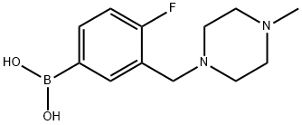 4-氟-3-((4-甲基哌嗪-1-基)甲基)苯基硼酸 结构式