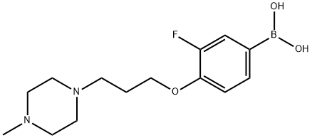 3-fluoro-4-(3-(4-Methylpiperazin-1-yl)propoxy)phenylboronic acid Structure