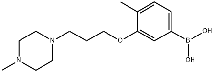 4-Methyl-3-(3-(4-Methylpiperazin-1-yl)propoxy)phenylboronic acid Structure