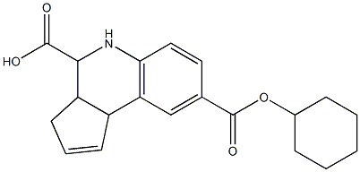 8-Cyclohexyloxycarbonyl-3a, 4,5,9btetrahydro-3H-cyclopenta[c] quinoline-4-carboxylic acid Structure