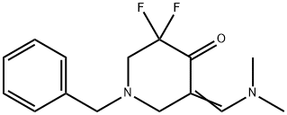 (E)-1-benzyl-5-((diMethylaMino)Methylene)-3,3-difluoropiperidin-4-one Structure