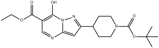 ethyl 2-(1-(tert-butoxycarbonyl)piperidin-4-yl)-7-hydroxypyrazolo[1,5-a]pyriMidine-6-carboxylate 化学構造式