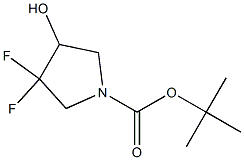 tert-butyl 3,3-difluoro-4-hydroxypyrrolidine-1-carboxylate 化学構造式