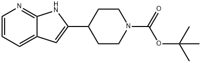 tert-butyl 4-(1H-pyrrolo[2,3-b]pyridin-2-yl)piperidine-1-carboxylate 化学構造式