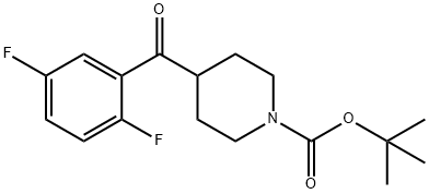 tert-butyl 4-(2,5-difluorobenzoyl)piperidine-1-carboxylate 化学構造式
