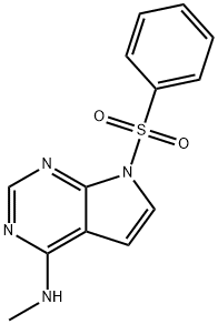 7-(benzenesulfonyl)-N-Methyl-7H-pyrrolo[2,3-d]pyriMidin-4-aMine, 1630906-56-7, 结构式