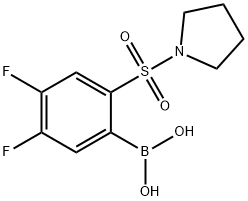 (4,5-difluoro-2-(pyrrolidin-1-ylsulfonyl)phenyl)boronic acid Structure