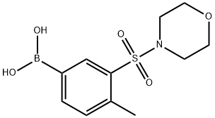 4-甲基-3-(吗啉代磺酰)苯基硼酸,1704065-60-0,结构式