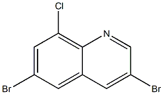 3,6-二溴-8-氯喹啉,,结构式