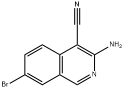 3-aMino-7-broMoisoquinoline-4-carbonitrile Struktur